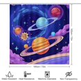thumbnail image 2 of Cosmic Planet Rings Shower Curtain Waterproof Bathroom Curtain Set with Hooks Home Decor Bathroom Curtains 4pcs, 2 of 8