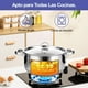 thumbnail image 3 of Batería de Cocina de Acero Inoxidable, Juego de Ollas y Sartenes Antiadherentes, con Ollas y Espátulas Reforzadas, Apta para Cocinas Eléctricas y de Gas, Apta para Lavavajillas, 3 of 7