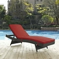 thumbnail image 2 of Pemberly Row  Patio Chaise Lounge in Canvas Red and Chocolate, 2 of 4