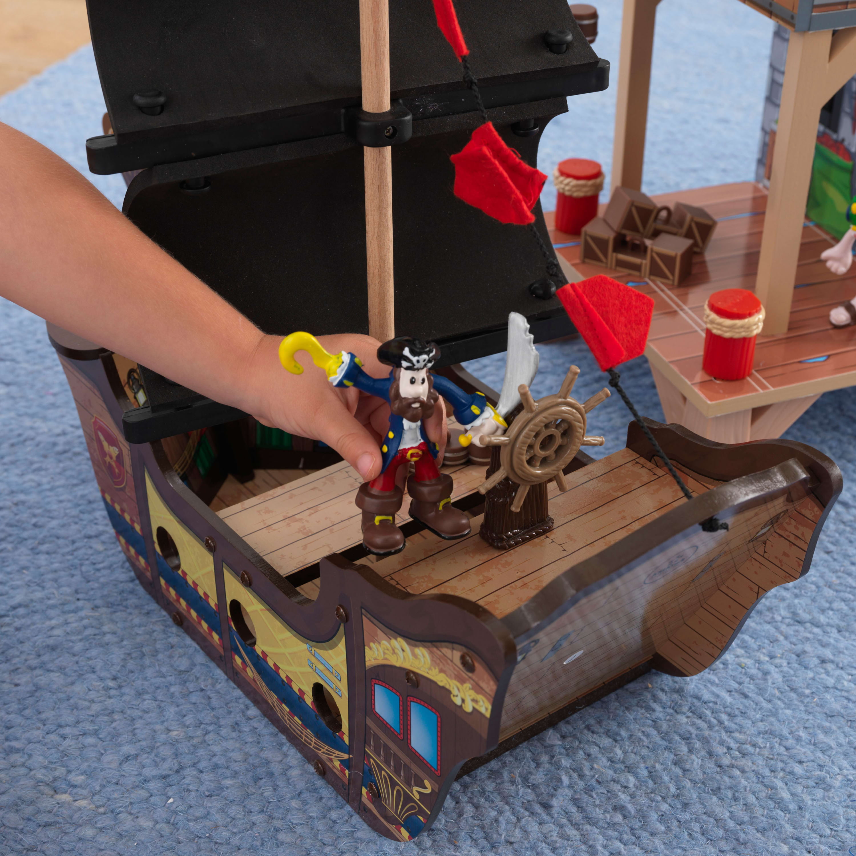  Mozlly Pirate Ship Toy Play Set with Lights and Sound