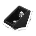 thumbnail image 2 of Moluckfu 20Jgo Conectores Esquinero En L De Aluminio Para Perfil 2020 Negros Estables Y Versátiles Para Fijación, 2 of 6