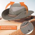 thumbnail image 3 of Sun Hat Uv Protection Bucket Hat Summer Hats Beach Hat Safari Boonie Hat Foldable Fishing Hat With Breathable Mesh And Adjustable Chin Strap For Men W, 3 of 5