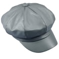 thumbnail image 2 of Minzimin 8 Panels Newsboy Caps for Women, PU Leather Cabbie Painter Hat Gatsby Ivy Beret Cap, 2 of 4