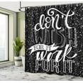 thumbnail image 5 of Ambesonne Saying Shower Curtain, Dont Wish for It Work for It, 69"Wx84"L, Charcoal Grey White, 5 of 5