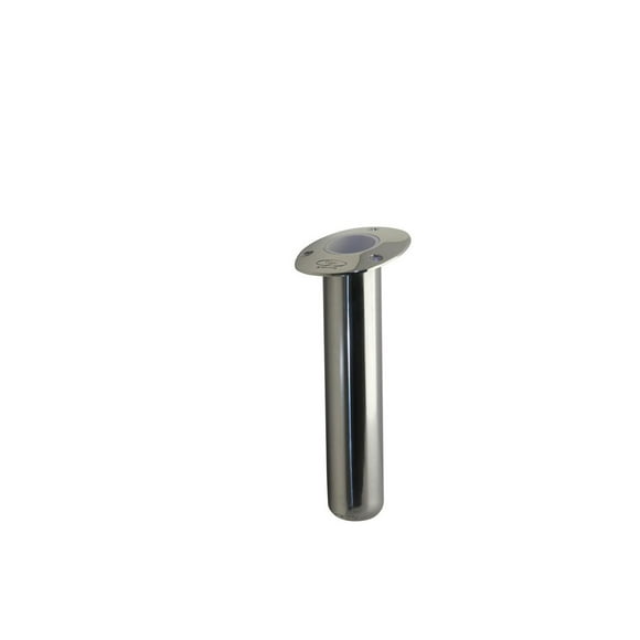 C.E. Smith Fishing Rod Holder 53681CA Use To Hold Fishing Rod; Flush Mount; Cradle Type Hold; Stainless Steel; 10-1/2 Inch Length Tube; 1-7/8 Inch Inner Diameter; 15 Degree Rod Holder