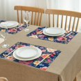 thumbnail image 3 of Pioneer Flower Floral Print Pattern Summer Placemats Table Placemats Set Of 4-Linen Kitchen Washable Placemats Table Mats 12x18 Inch Non-Slip Heat Resistant, 3 of 5