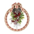 thumbnail image 1 of Haute Decor 18 Inch Outdoor Homespun Holiday Wreath w/ Pinecones, Snowflake, 1 of 6