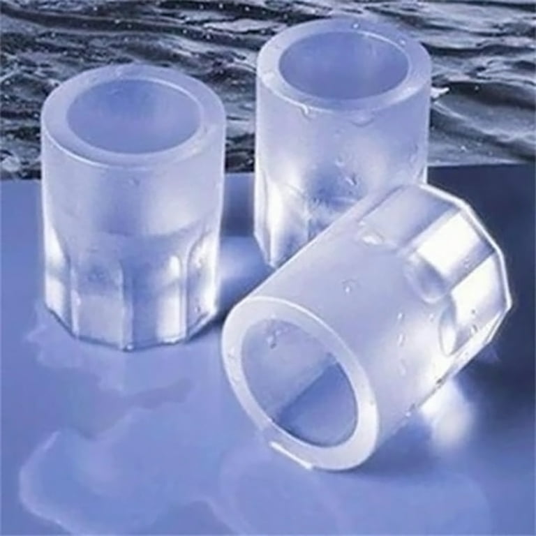 Silicone Ice Shot Glass Maker 4 Cup Shape Ice Cube DIE Molds Trays Freeze  Mold