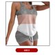 thumbnail image 4 of Qarigey Conjunto de chándal para mujer, chándal de moda con estampado encantador, ropa de diario, pantalones sueltos con cordón, oficina en casa, conjuntos de ropa Gris/Rosa/Blanco S Qarigey AP011468-19, 4 of 6