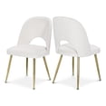 thumbnail image 1 of Meridian Furniture Logan Cream Velvet Dining Chair (Set of 2), 1 of 19