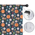 thumbnail image 4 of Blackout Kids Curtains,Baseball Football Pattern Childrens Insulated Curtains Set Of 2,Bedroom Essentials,Toddler Room Decor 52"x63", 4 of 5