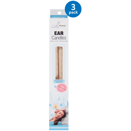 (3 Pack) Wally's Natural Unscented Professional Collection Ear Candles, 2 count