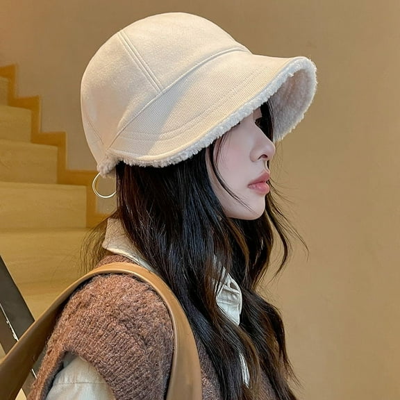 SikaFu Duck Tongue Hat For Children's Autumn And Winter Cold And Warm Protection, Velvet And Bike Riding Versatile Naked Tool, Baseball Fisherman Hat, Bowl Hat
