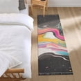 thumbnail image 3 of Yayeee Runner Rug for Bedroom 2'x6' Machine Washable Hallway Non Slip Mat, Colorful Black, 3 of 8