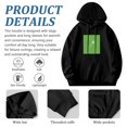 thumbnail image 4 of Men's Long Sleeve Hooded Pullover Sweatshirt - Relaxed Fit with Front Pocket Green Star Graphic Design, 4 of 7