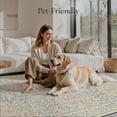 thumbnail image 4 of KUETH 9X12 Vintage Floral Area Rugs Machine Washable Rugs for Living Room, Non Slip Flat Pile Rug with Rubber Backing, Boho Rug for Entryway Bedroom Dining Room Home Office, 4 of 10