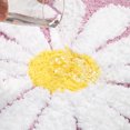 thumbnail image 3 of Bonita alfombrilla de baño, alfombra de flores, alfombrilla antideslizante que absorbe el agua, alfombrilla suave lavable a máquina para dormitorio, cocina, baño, inodoro, 25,6 x 25,6 pulgadas, 3 of 5