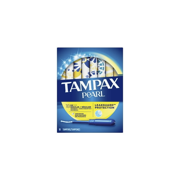 Tampax Pearl Regular Absorbency Unscented Tampons - 18 ea (Pack of 5)