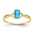 thumbnail image 1 of 10k Yellow Gold Blue Topaz Birthstone Ring December, 1 of 7