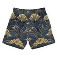 thumbnail image 7 of FORMRS Boys Swim Trunks Quick Dry Mesh Liner Boardshorts Sizes XS-XL, Gold Art Pattern, 7 of 7