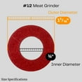 thumbnail image 2 of #12 Fiber Commercial Meat Grinder Washer for Hobart (4-Pack) | 1-5/16" OD X 3/4" ID X .125" Thick, 2 of 7