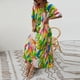 thumbnail image 5 of Vestido Largo De Moda Vestido diario para mujer Cintura suelta Estilo bohemio Traje diario informal (Verde S) Ygjytge para Mujer Verde T XXL, 5 of 7