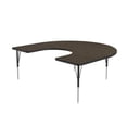 thumbnail image 5 of Correll Deluxe High-Pressure Top Activity Tables 60x66", HORSESHOE, WALNUT, BLACK/CHROME, 5 of 12
