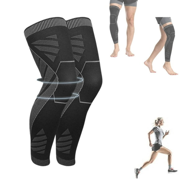 Flytex Full Leg Compression,Flytex Knee Compression Sleeves,Flytex Protective Knitted Compression Knee Pads (1pair,Large)