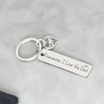 thumbnail image 3 of Stainless Steel Keyrings Father's Day Key Chain Gift Personalized Remember I Love You Dad Keychain Pendant Papa Love Gift, 3 of 5