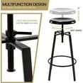 thumbnail image 6 of Brage Living Industrial Bar Stools Set of 2, Adjustable Swivel Four Legged Round Metal Barstools, Black Backless Counter Height Bar Chairs, 6 of 7