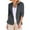 Dark Gray, variant on Winter Flax Elbow-Length Loose Fit Blazer Jackets for Women Pink Cover-Up Solid Color Lapel Wedding Linen Suit Casual 44989 Stretchy Ruched Sleeve Lightweight Work Office Jacket With Pockets L