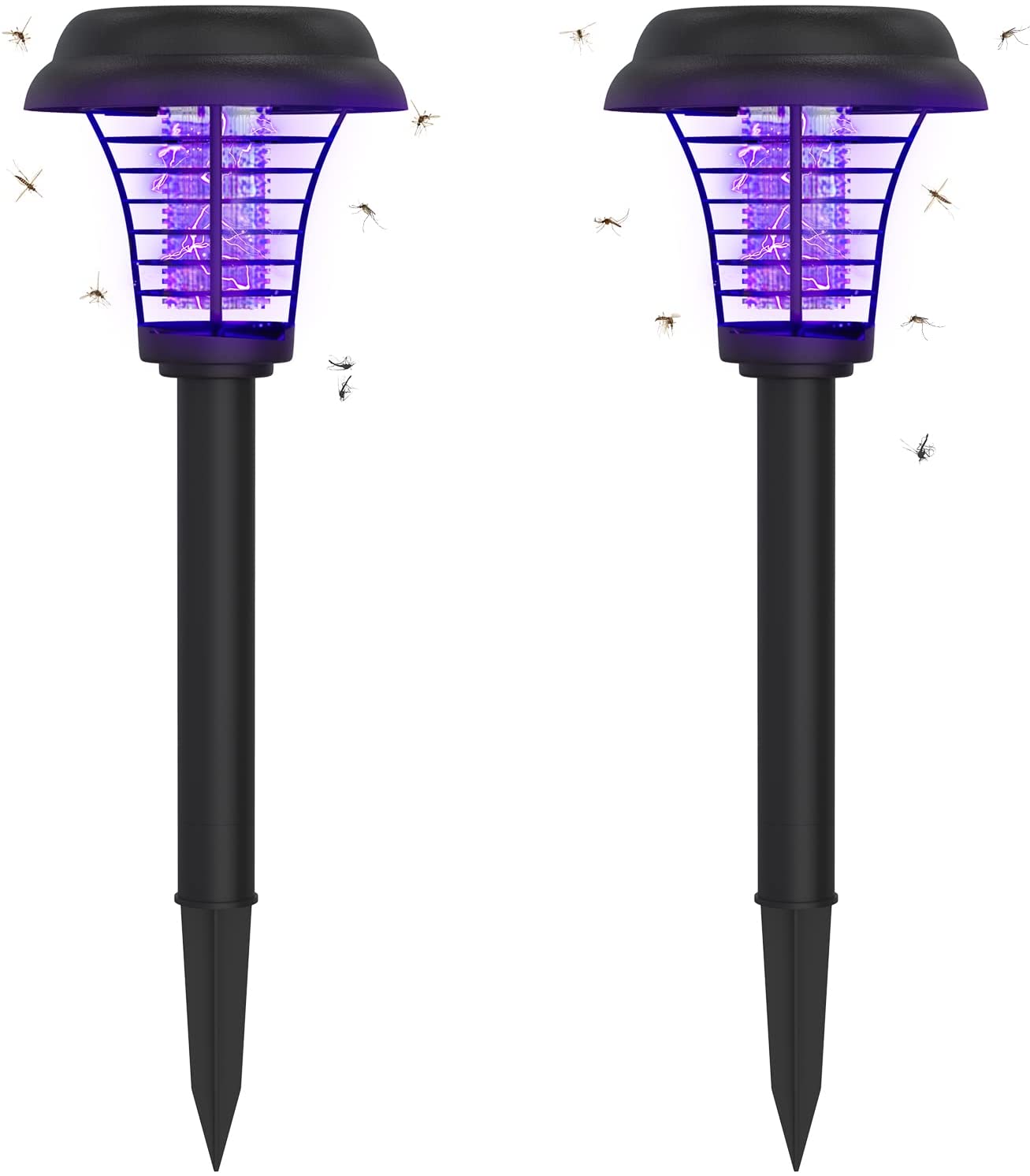 TORUBIA 2Pcs New & Improved Solar Powered Zapper Enhanced Outdoor