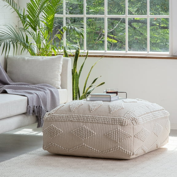 Anji Mountain Cotton Square Poufs