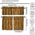 thumbnail image 5 of Rustic Barn Door Valance Curtain Vintage Farmhouse Garage Gate Wooden Door Rod Pocket Valance Window Treatments Short Curtains for Kitchen Living Room Decor 54x18 Inch + 27x36 Inch X 2, 5 of 5