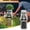 Gray, variant on Ground Mounted Bird Feeder, Bird Feeder for Small Birds with Handcrafted Glass, Outdoor Bird Feeder Stake for Garden Lawn Patio 5.5x5.5x2.4 Inch
