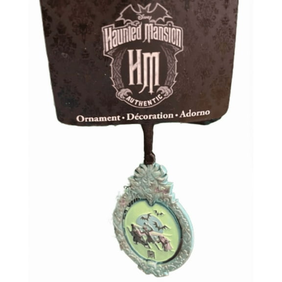 Disney Parks Haunted Mansion Plaque Christmas Ornament New with Tag