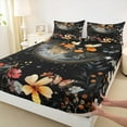 thumbnail image 3 of Feelyou Outer Space Planet Twin Sheet Sets, Jungle Flower Floral Twin Fitted Sheet, Rustic Farmhouse Plant Flat Sheet, Luxury Bedroom Decor, 3-Piece, 3 of 7