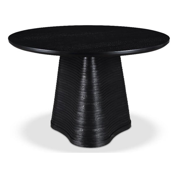 Meridian Furniture Bernada Black Wood and Oak Veneer Dining Table