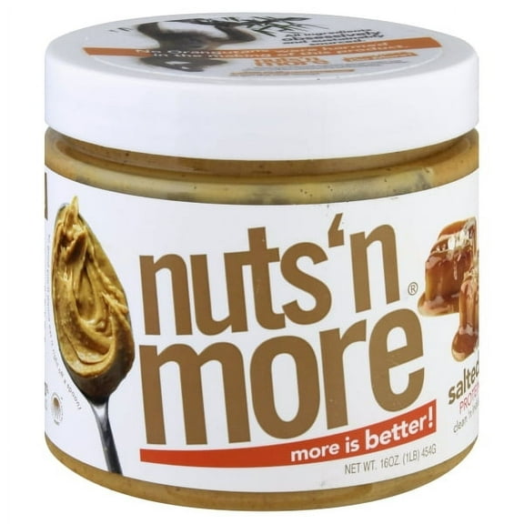(Pack of 6) Nuts 'N More Salted Caramel Protein Peanut Butter Spread, 15 oz