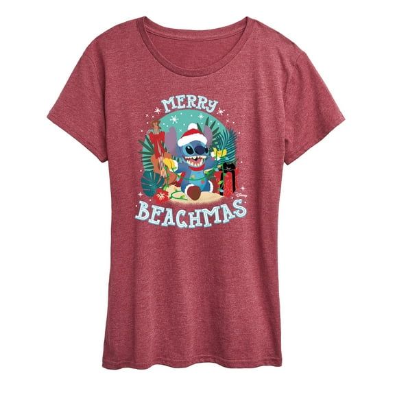 Lilo & Stitch - Merry Beachmas Christmas - Women's Short Sleeve Graphic T-Shirt