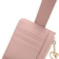 thumbnail image 6 of Casual Simple Solid Color Bank Card Holder Ultra Thin PU Leather Women Wallets Short Clutch Bag Korean Style Wallets With Key Chain PINK, 6 of 8