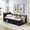 Black, variant on Demi Bonn Twin Size Upholstery Velvet Height Adjustable Day Bed, Storage Headboard & Wireless Charging, Trundle & LED Lights, Black