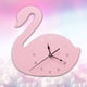 thumbnail image 3 of 1 reloj de pared de madera con forma de cisne, silencioso, para dormitorio infantil, sin batería., 3 of 7
