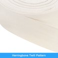thumbnail image 3 of Twill Tape, 1Pack 45 Yard x 70mm - Cotton Fabric Ribbon, Roll Herringbone Tape for Clothing, Bags (Beige White), 3 of 5