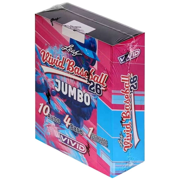 Collectible MLB Leaf 2026 Vivid Baseball Trading Card HOBBY JUMBO Box [10 Autographs]