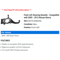 thumbnail image 2 of Front Left Steering Knuckle - Compatible with 2005 - 2012 Nissan Xterra 2006 2007 2008 2009 2010 2011, 2 of 2