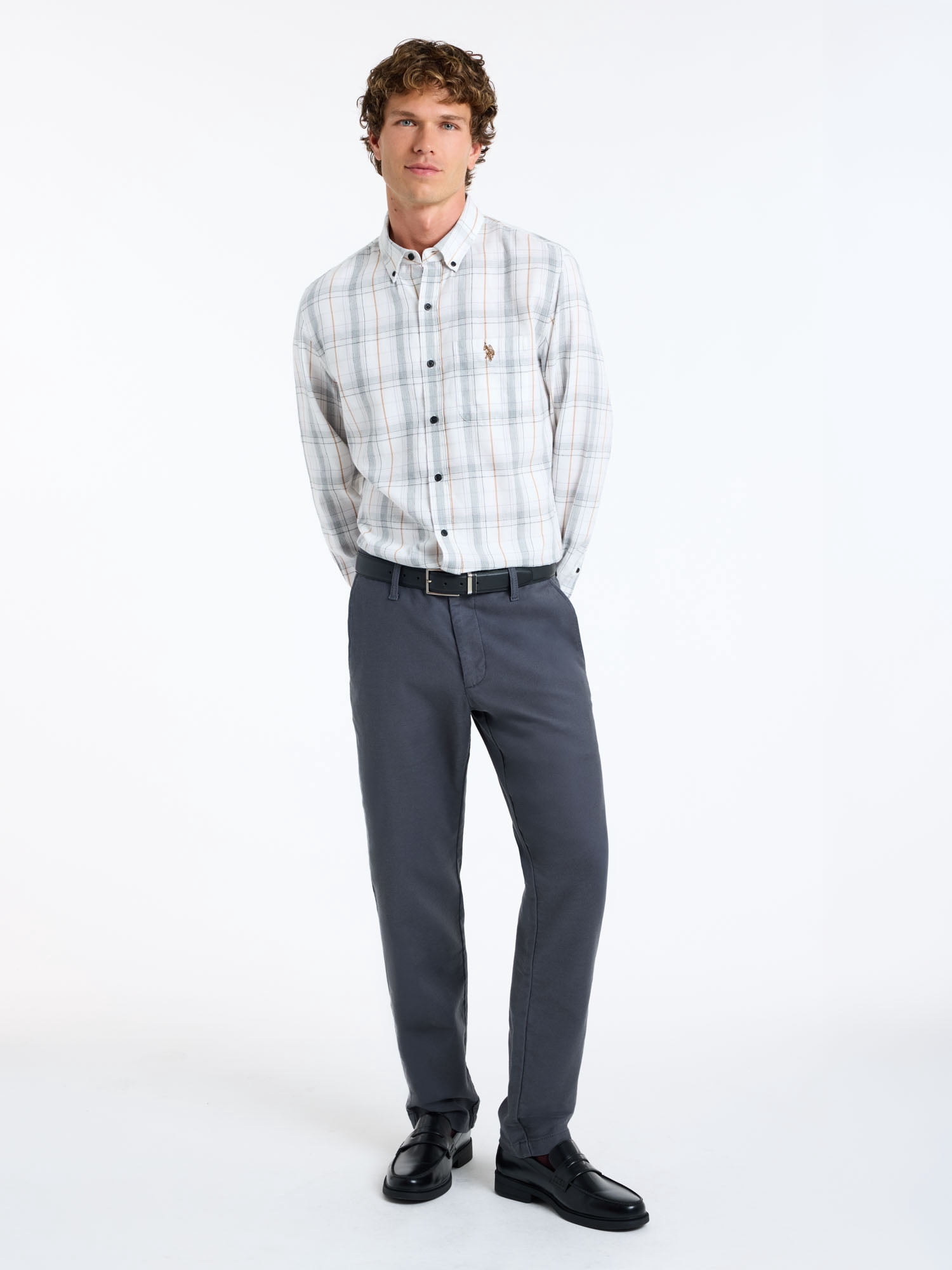U.S. Polo Assn. Men's Classic Holiday Plaid Button-Down Shirt