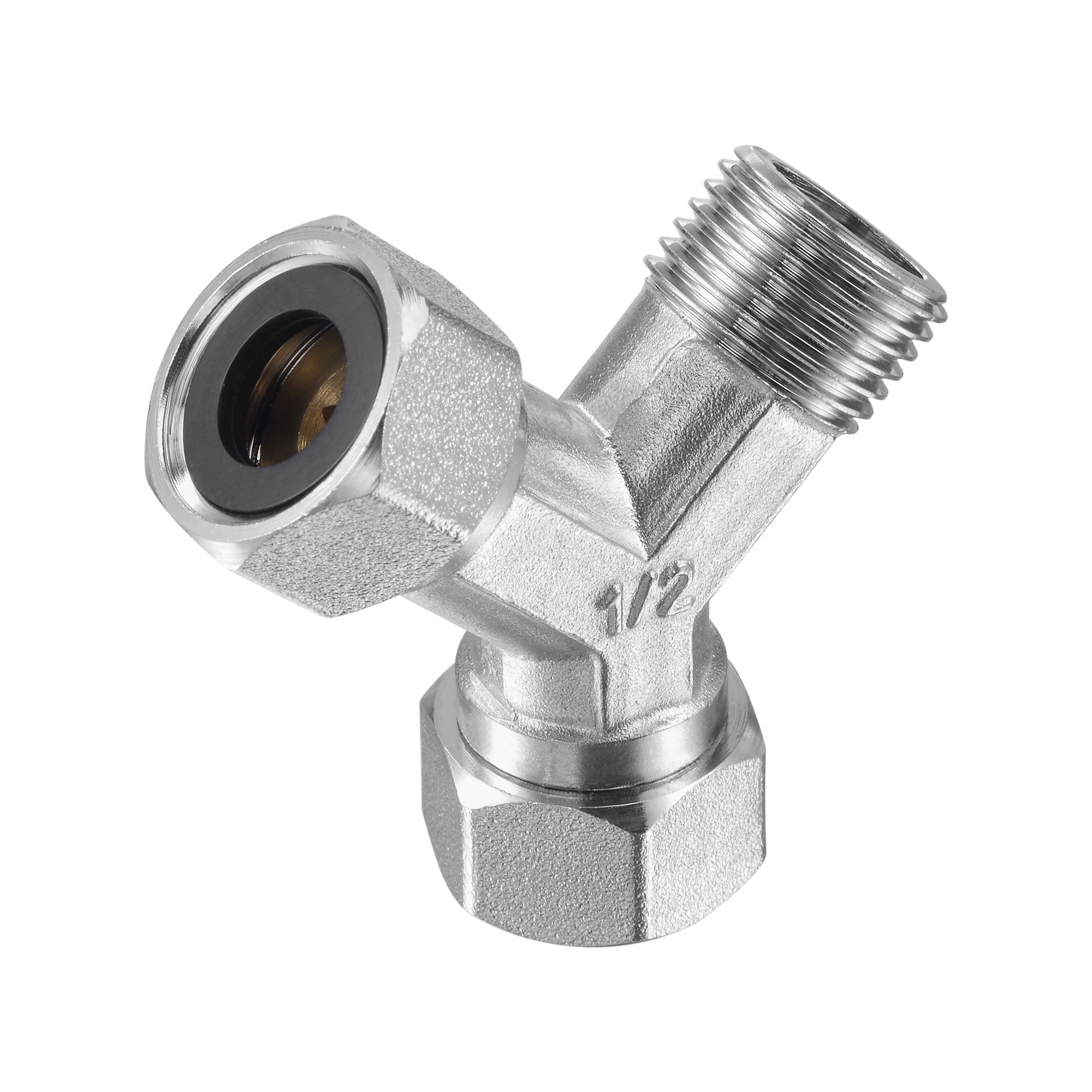 Stainless Steel 3 Way BSPT 1/8in Male Thread Hose Pipe Fitting Connector For Air