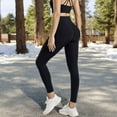thumbnail image 5 of High Waist Ribbed Leggings with Seamless Fit - Medium, Black, 5 of 6