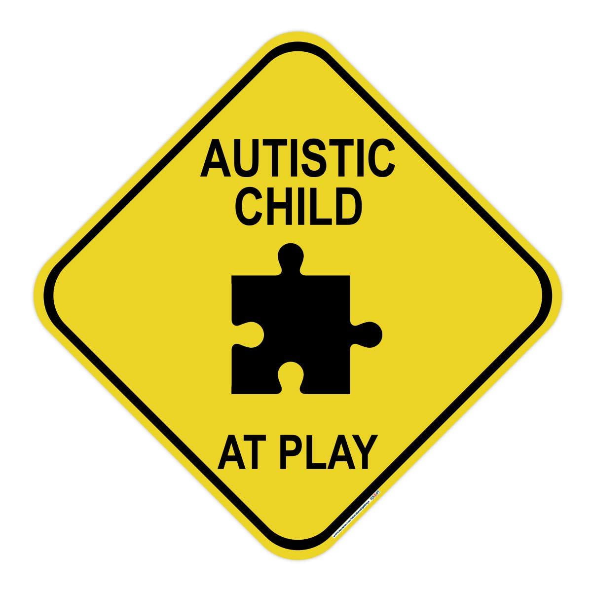 Autism Area Sign Metal Warning Driveway Banners And Signs Paper And Party